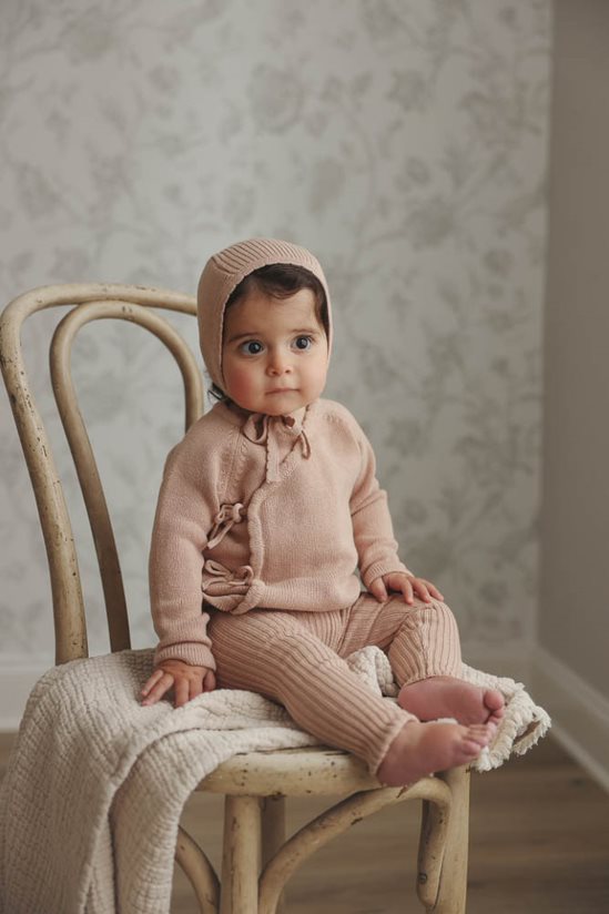 Lilette Knit Wrap Pointelle Layette Set – Babys breath layette