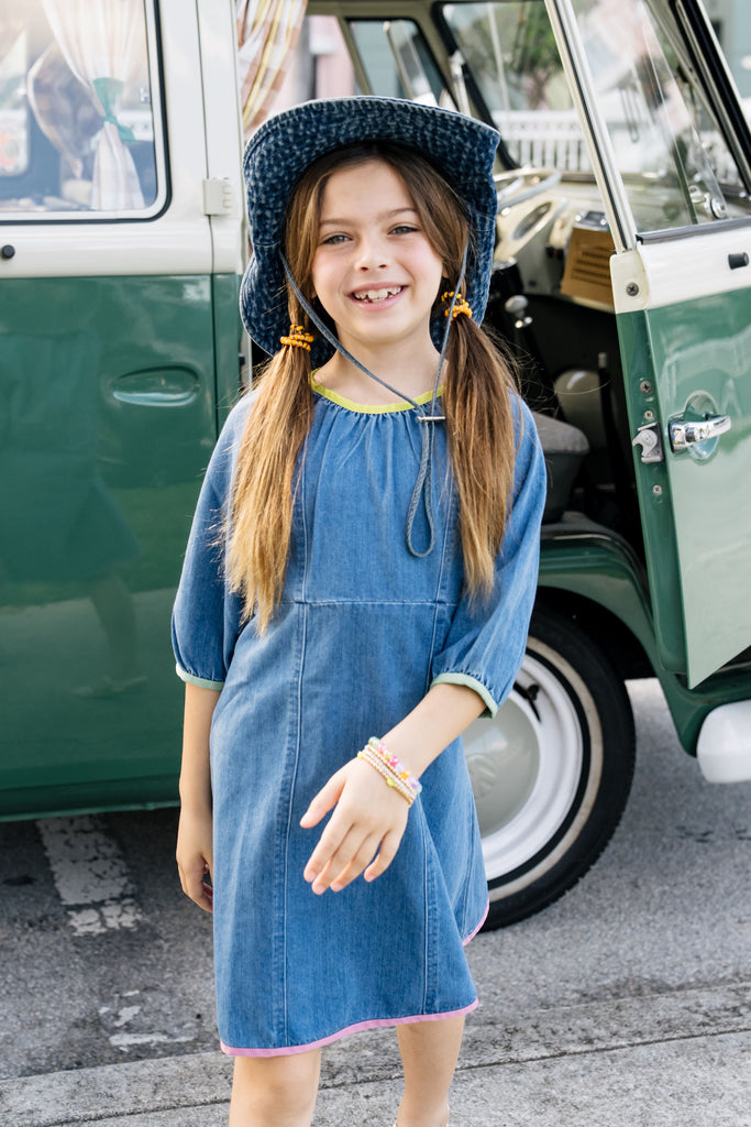 froo denim dress Froo Petal Dress