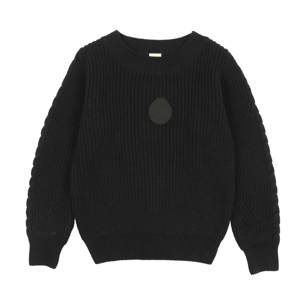 Analogie Chunky Crest Knit Sweater - Black – The Shoppe Miami