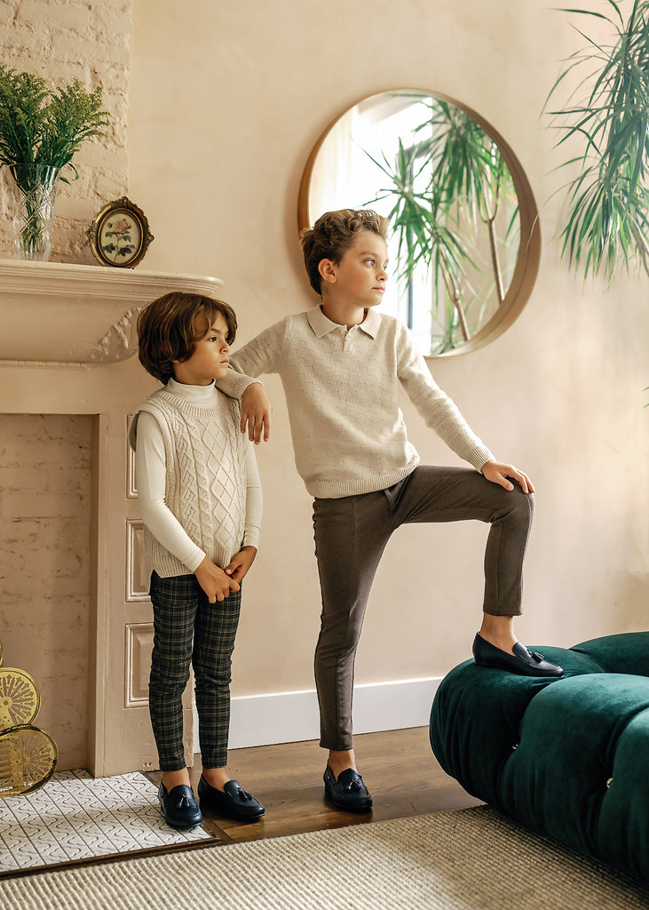 Analogie Knit Boys Set - Natural Ivory main image 0