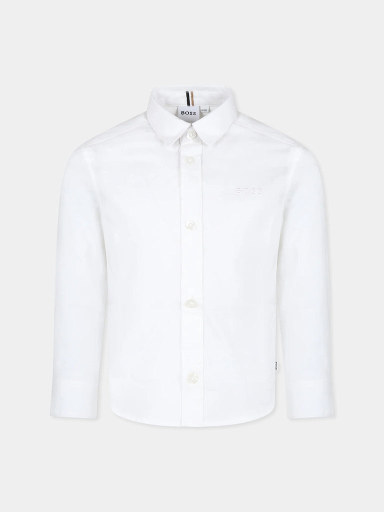 hugo boss dress shirts - Regular-fit shirt in dynamic cotton jersey with the collection logo stitched inside the collar Hugo Boss Sharp Fit Easy