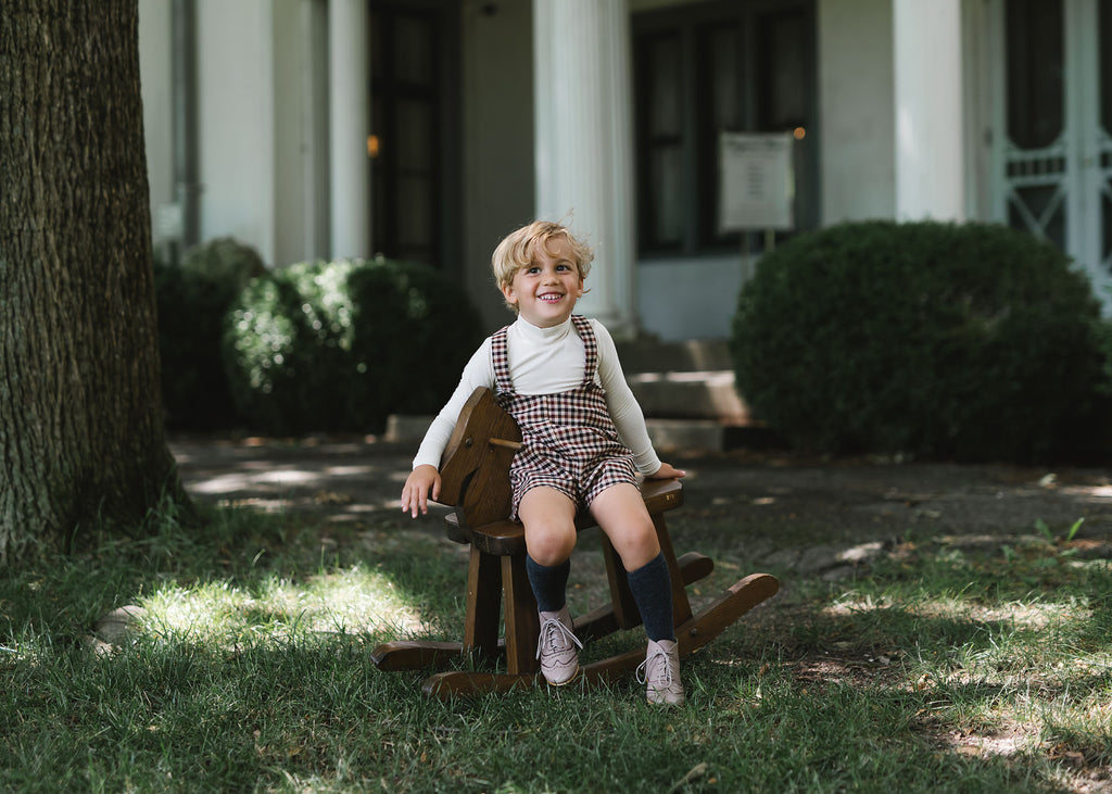 Analogie Tan Plaid Suspender Shorts – The Shoppe Miami
