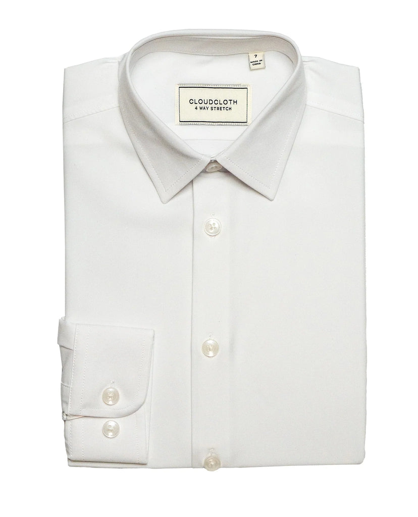Cloud Cloth Long Sleeve Stretch White Shirt 10 Cloud Cloth Long Sleeve Stretch White Shirt 10