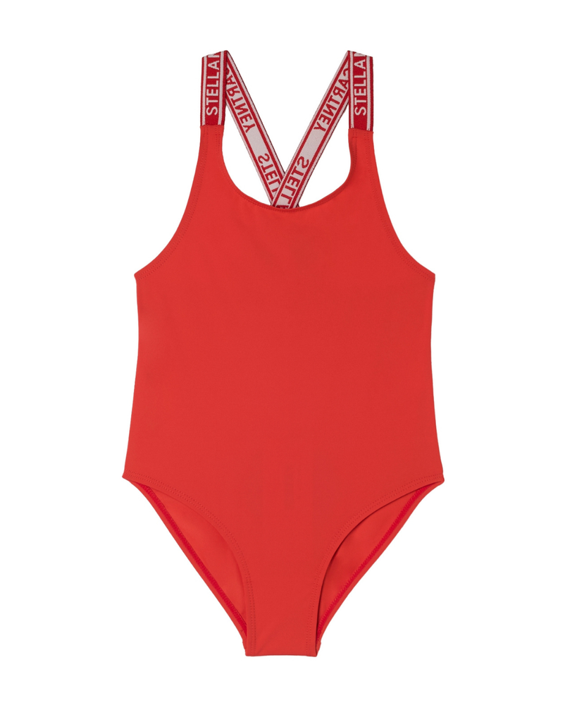Stella McCartney Logo Swimsuit - Orange Red – The Shoppe Miami