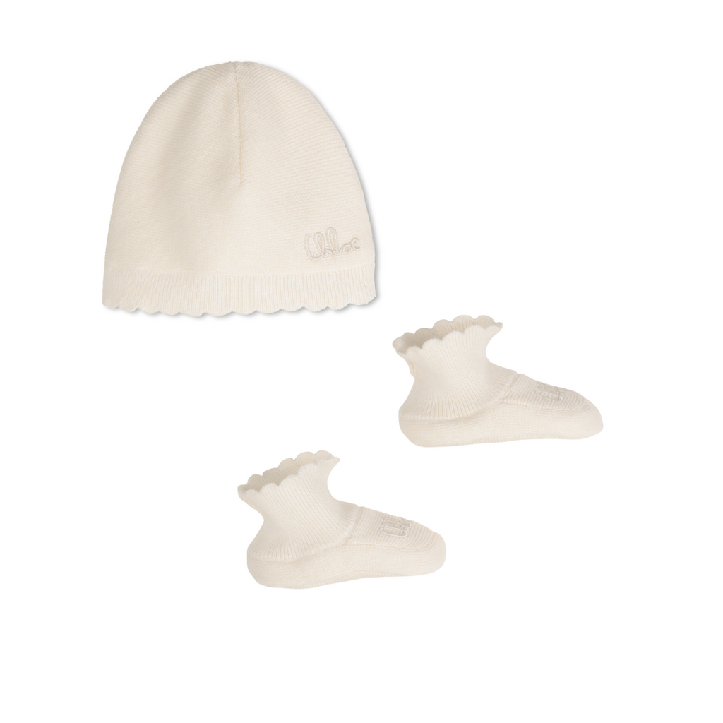 Chloe Knitted Beanie and Bootie Set - Off White – The Shoppe Miami