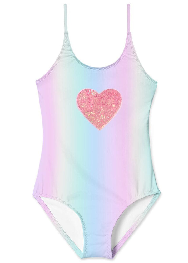 Stella Cove Rainbow Swimsuit with Sequin Heart