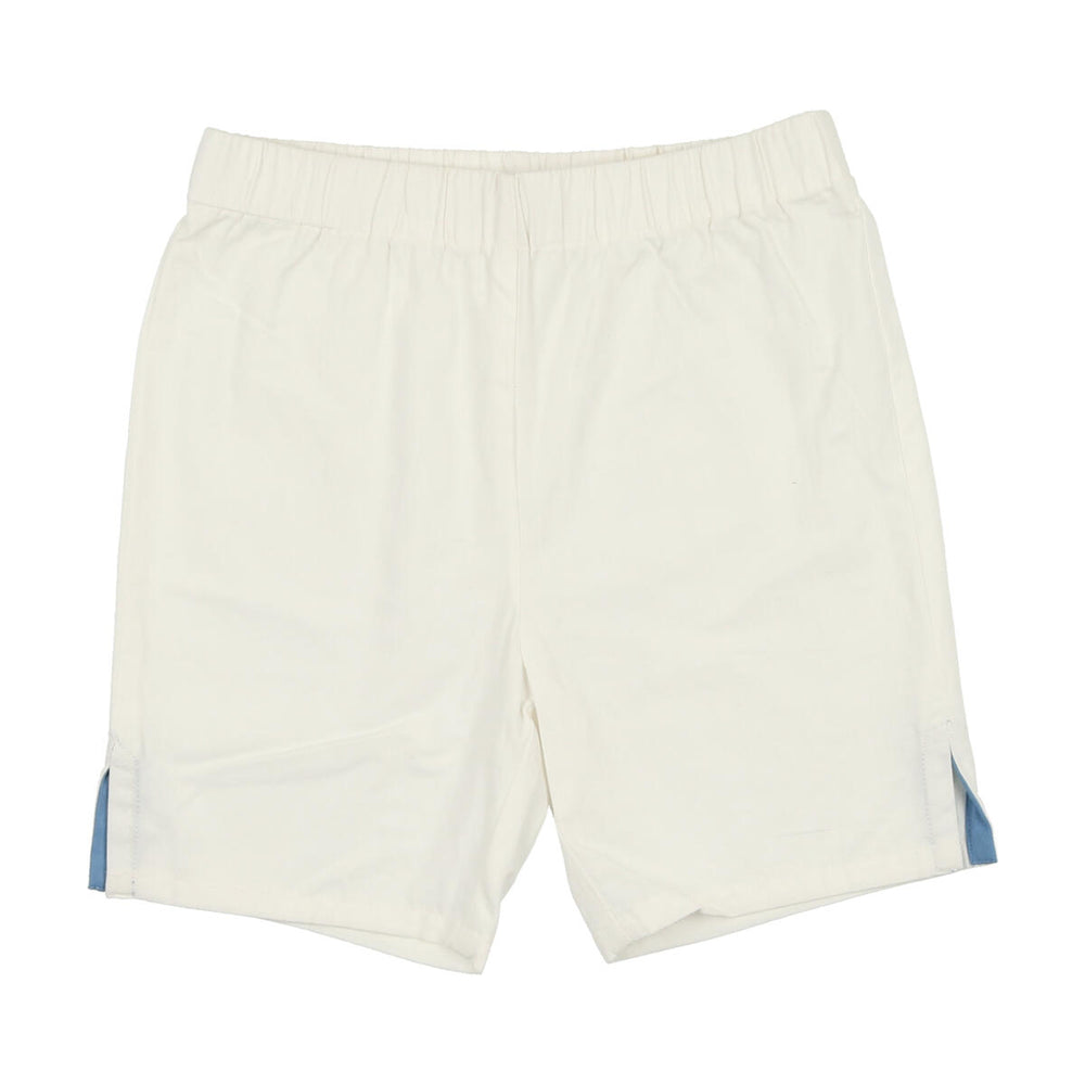 Coco Blanc Dressy Boys Shorts - Ivory/Blue