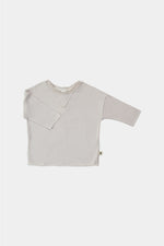 Booso Three Quarter Sleeve Simple Tee - Beige