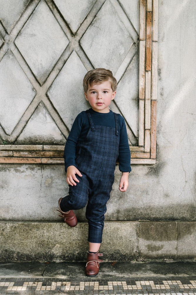 Sweet Threads Paxon Romper - Navy Blue