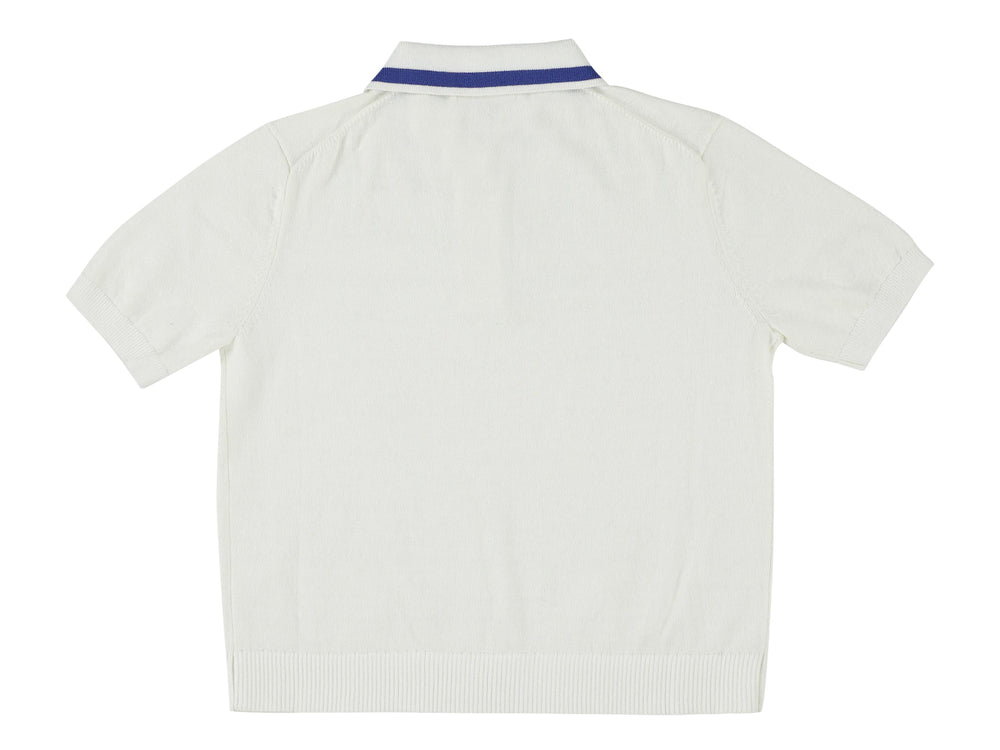 Morley Utile Knitted Polo - White