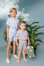Belati Peter Pan Pleat Set - Grey