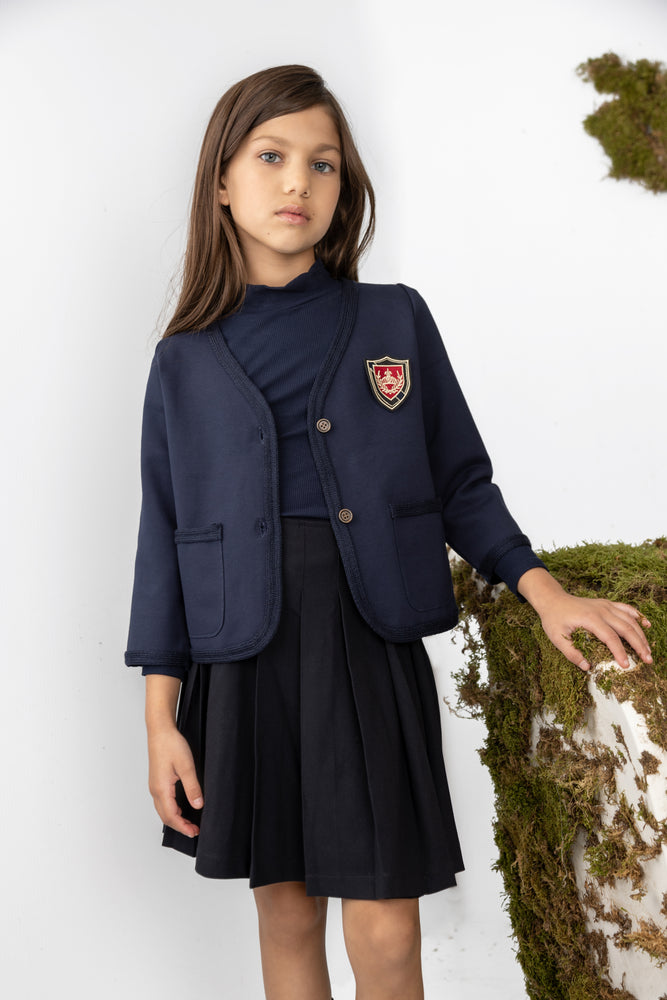 Belati Jersey Emblem Jacket - Navy