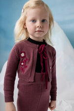 Noma Embroidered Flower Baby Set - Berry