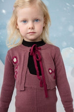 Noma Embroidered Flower Baby Set - Berry