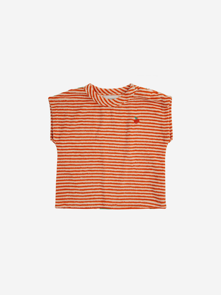 Bobo Choses Baby Orange Stripes Terry T-shirt