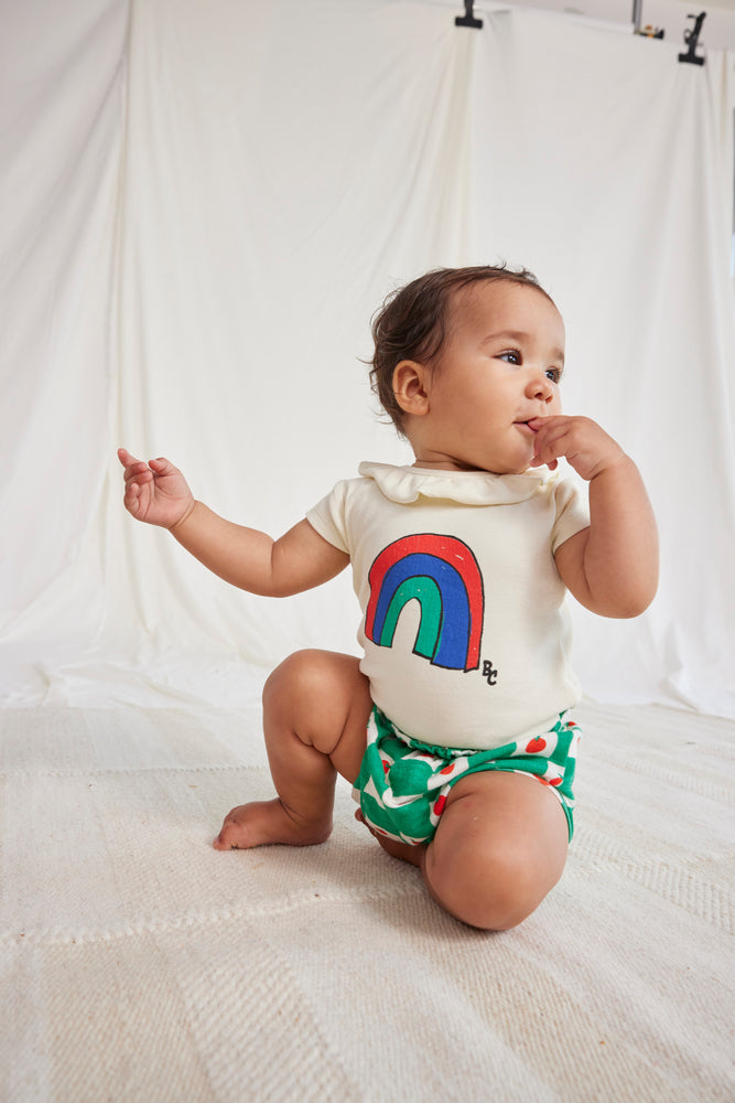 Bobo Choses Baby Rainbow Ruffle Collar Bodysuit