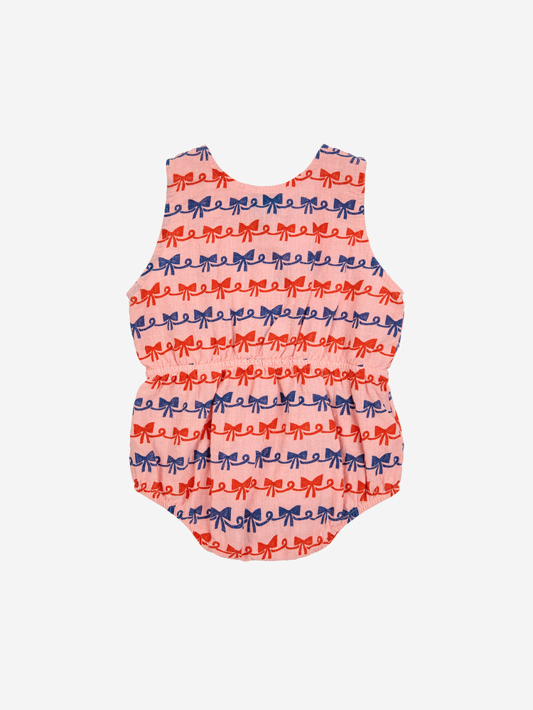 Bobo Choses Ribbon Bow All Over Woven Romper