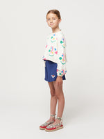 Bobo Choses Smiling Mask all over Cropped Sweatshirt