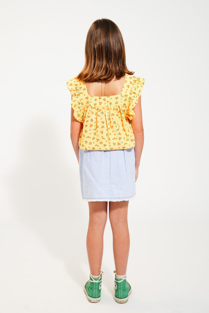 Piupiuchick Short Skirt - Light Blue Soft Denim