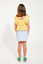Piupiuchick Short Skirt - Light Blue Soft Denim