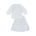 Teela Eyelet Teen Set - White