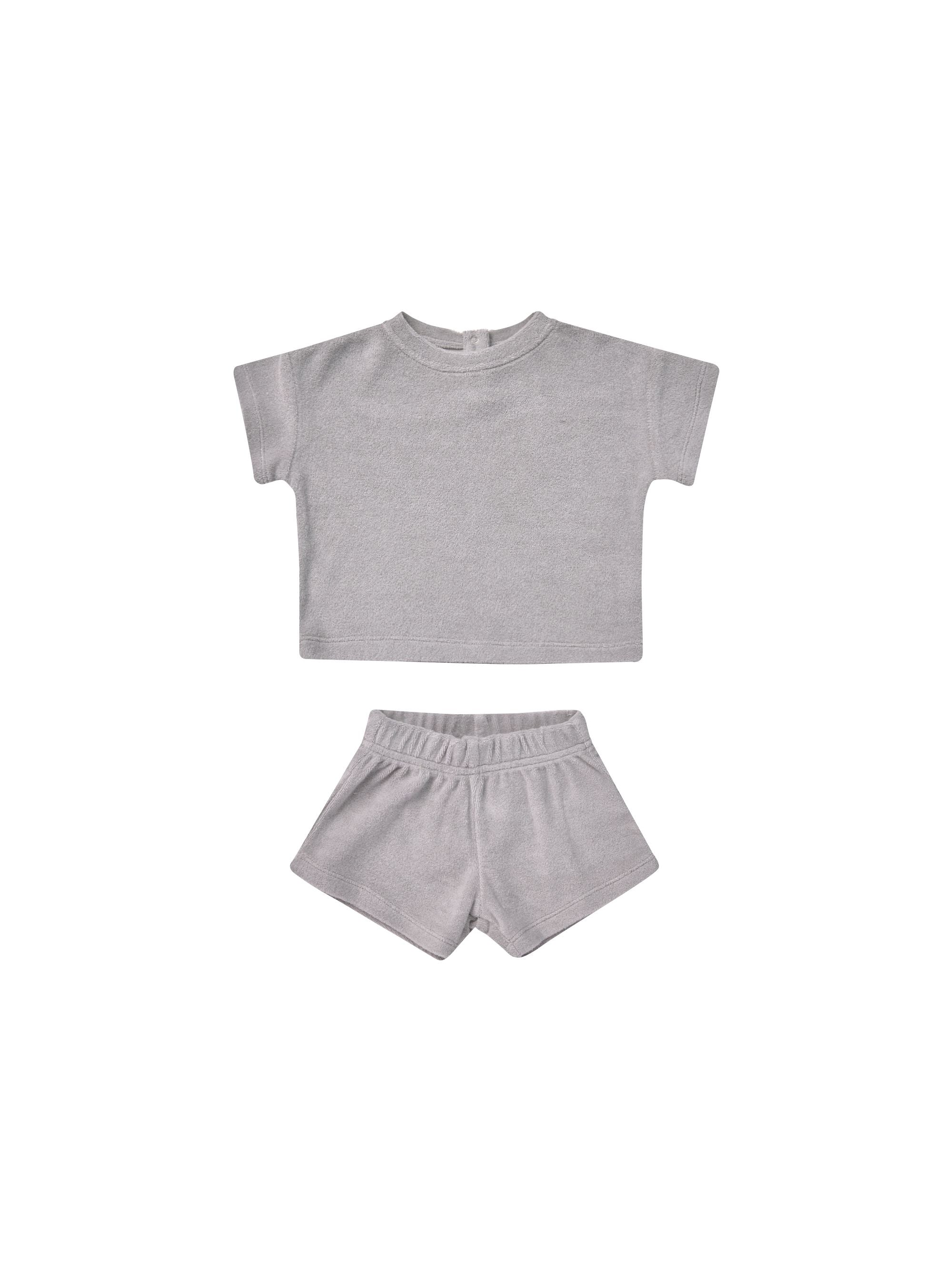 Quincy Mae Terry Tee and Shorts Set - Periwinkle – The Shoppe Miami