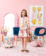 Porter Large Flower Sateen Dress