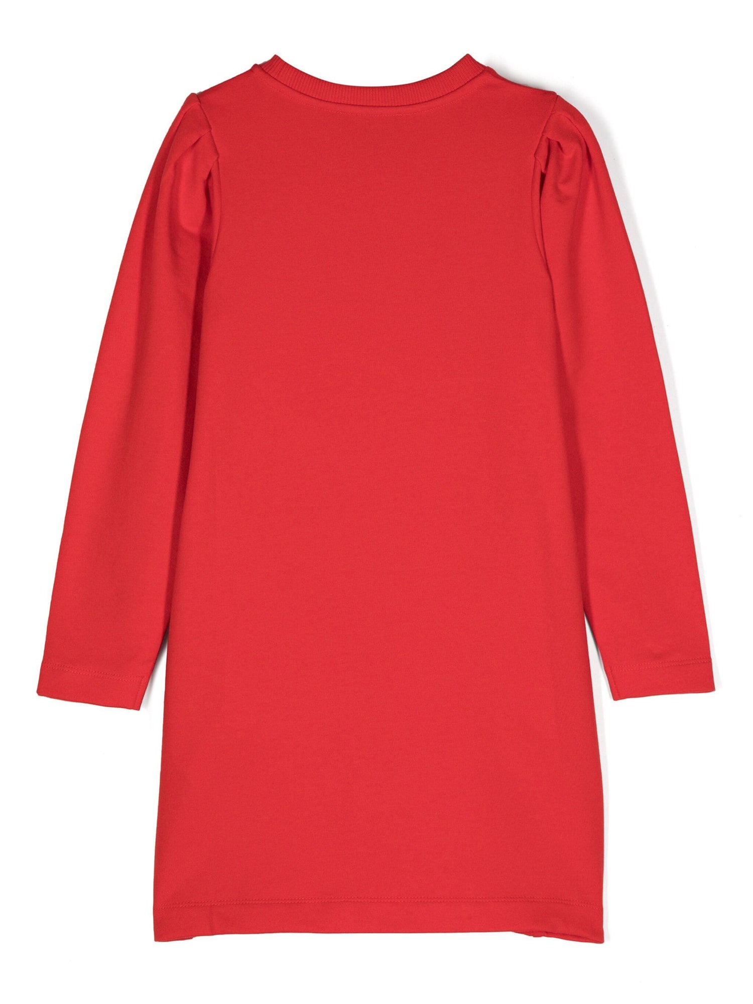 Moschino Long Sleeve Dress with Heart Bear Logo - Red The Shoppe Miami Moschino Long Sleeve Dress with Heart Bear Logo - Red The Shoppe Miami