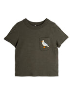 Mini Rodini Seagull Short Sleeve Tee - Black