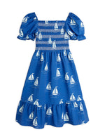 Mini Rodini Sailing Boats Woven Smock Dress
