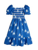 Mini Rodini Sailing Boats Woven Smock Dress