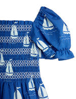 Mini Rodini Sailing Boats Woven Smock Dress