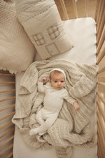 Lilette Vintage Knit Footie & Bonnet Set - Ecru