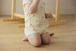Lilette Scattered Cherry Romper - Ivory/Mint