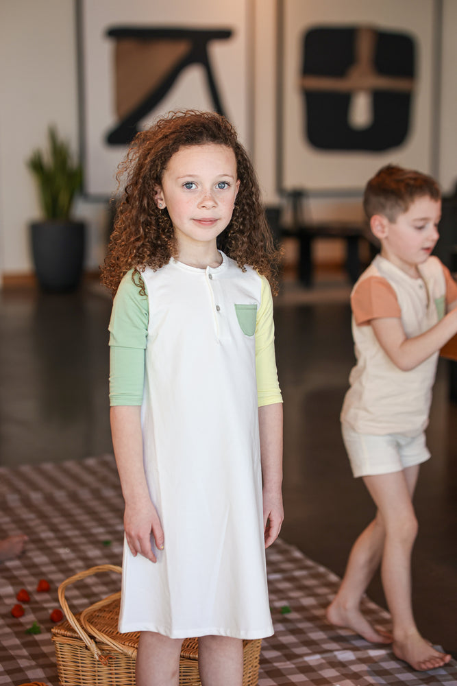 Montee Colorblock Dress - Sage
