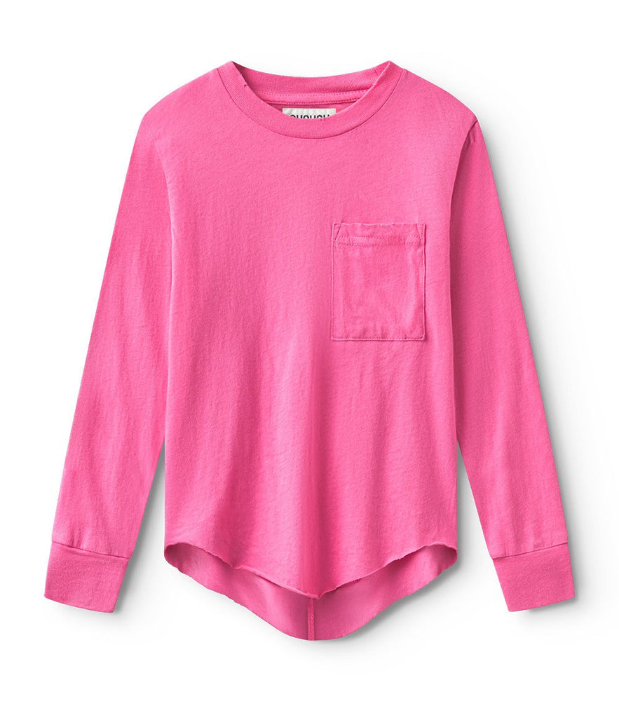 Nununu Long Sleeve Pocket Top - Hot Pink