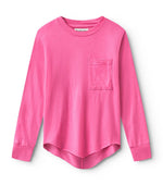 Nununu Long Sleeve Pocket Top - Hot Pink