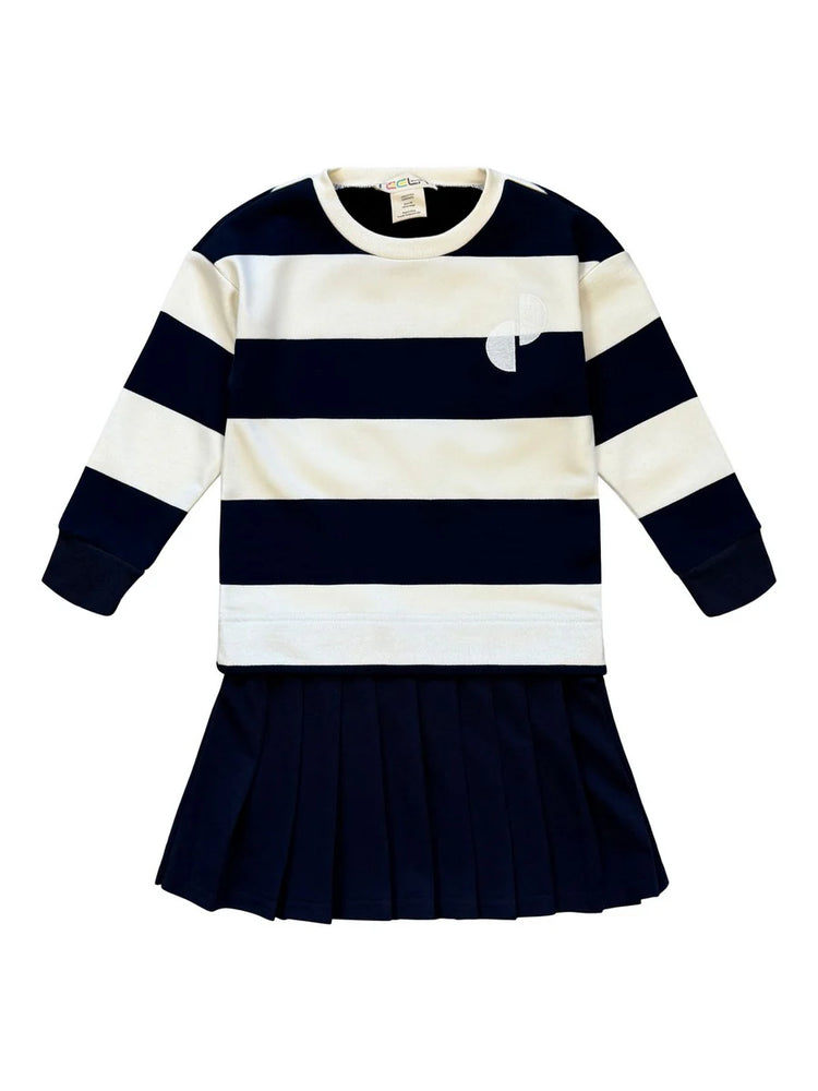 Teela Stripe Dress - Navy
