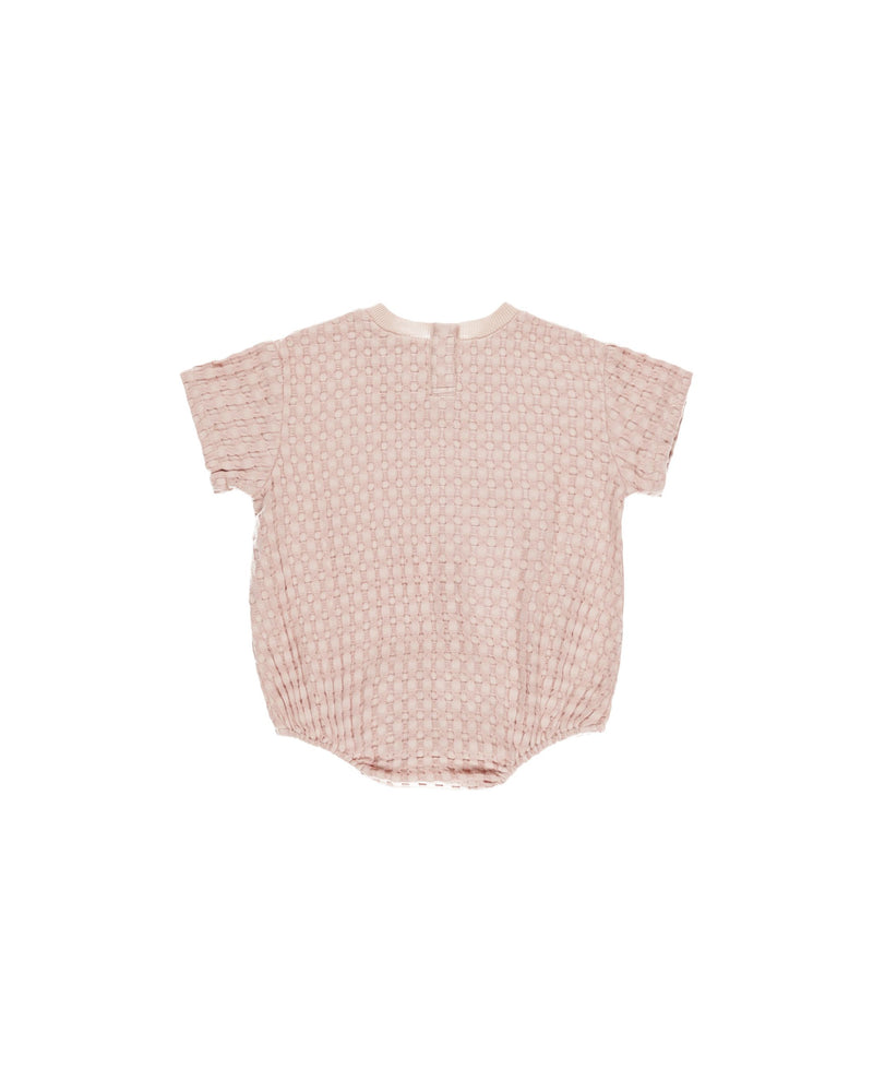 Quincy Mae Relaxed Bubble Romper - Bubblegum