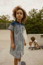 Crew Kids Denim Two-Tone Dress