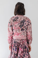 Steph the Label Blurred Floral Sweat Top