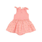 Buho Sweet Pears Combination Baby Dress - Peach Pink