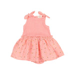 Buho Sweet Pears Combination Baby Dress - Peach Pink
