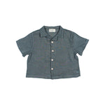 Buho Linen Baby Shirt - Blue Teal