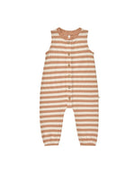 Rylee + Cru Waffle Jumpsuit - Clay Stripe