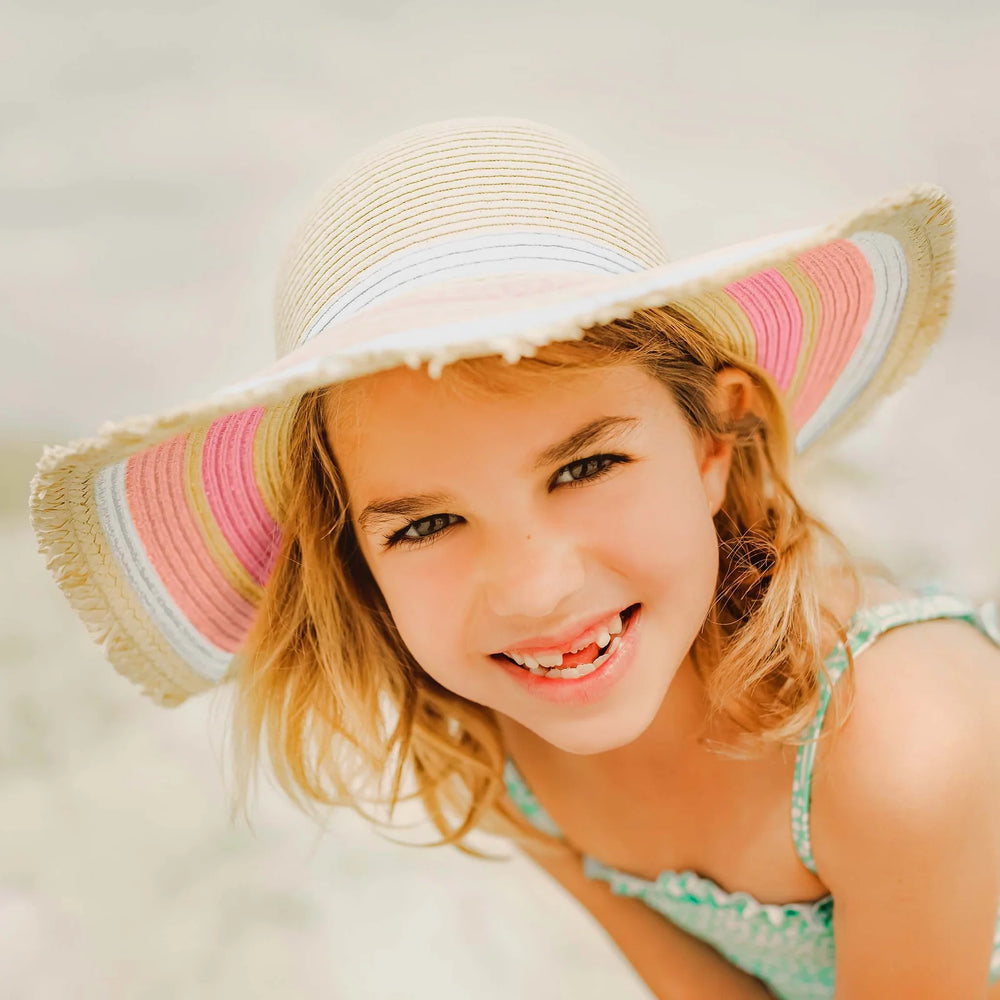 Peachy Striped Sunhat