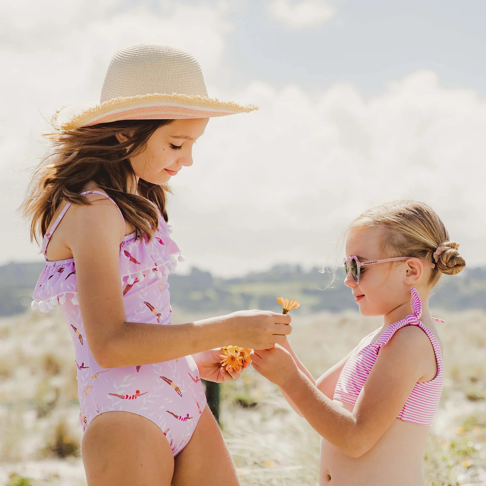 Peachy Striped Sunhat