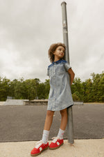 Crew Kids Denim Two-Tone Dress