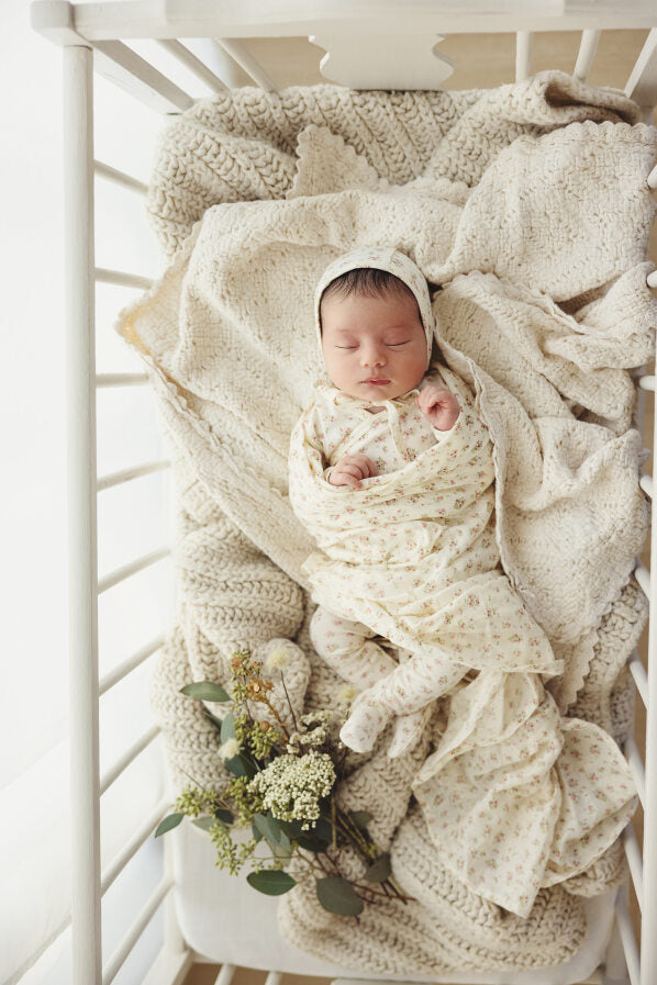 Lilette Bouquet Swaddle - Cream