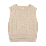 Analogie Cable Knit Vest - Natural